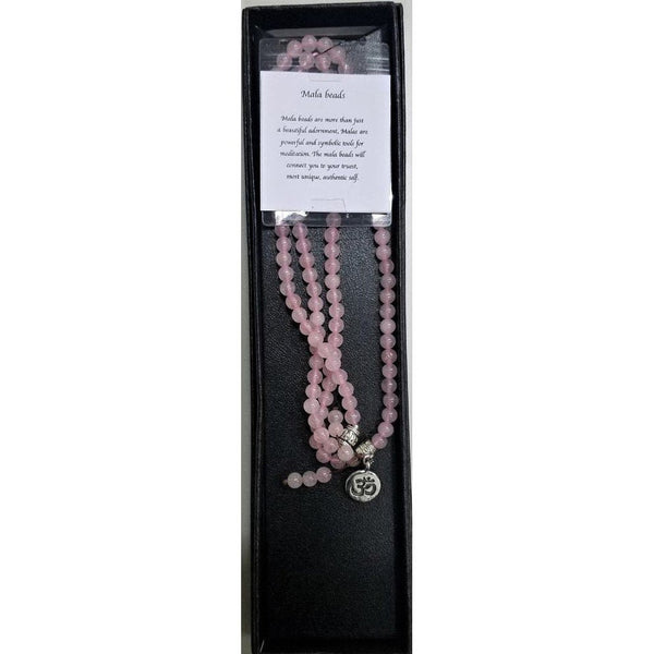 Rose Quartz Mala Necklace-108 Beads at World Of Decor NZ