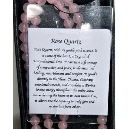 Rose Quartz Mala Necklace-108 Beads at World Of Decor NZ