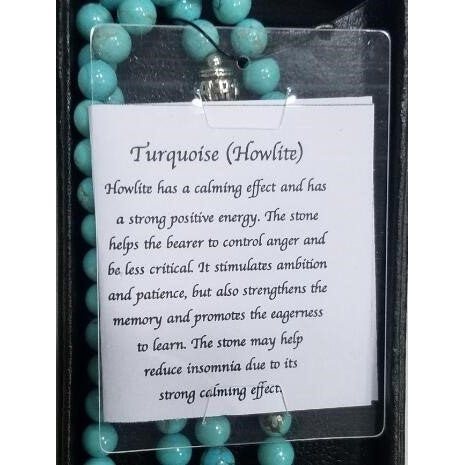 Turquoise Mala Necklace-108 Beads at World Of Decor NZ