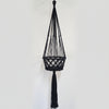 Macrame Pot Plant Hange - Single Black 22cm Pot Plant Hangers & Holders at World Of Decor NZ