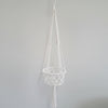Macrame Pot Plant Hanger - Single White 28cm Pot Plant Hangers & Holders at World Of Decor NZ