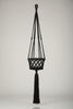 Macrame Pot Plant Hanger - Single Black 28cm Pot Plant Hangers & Holders at World Of Decor NZ