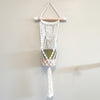 Macrame Pot Plant Holder Wooden Handle Pot Plant Hangers & Holders at World Of Decor NZ