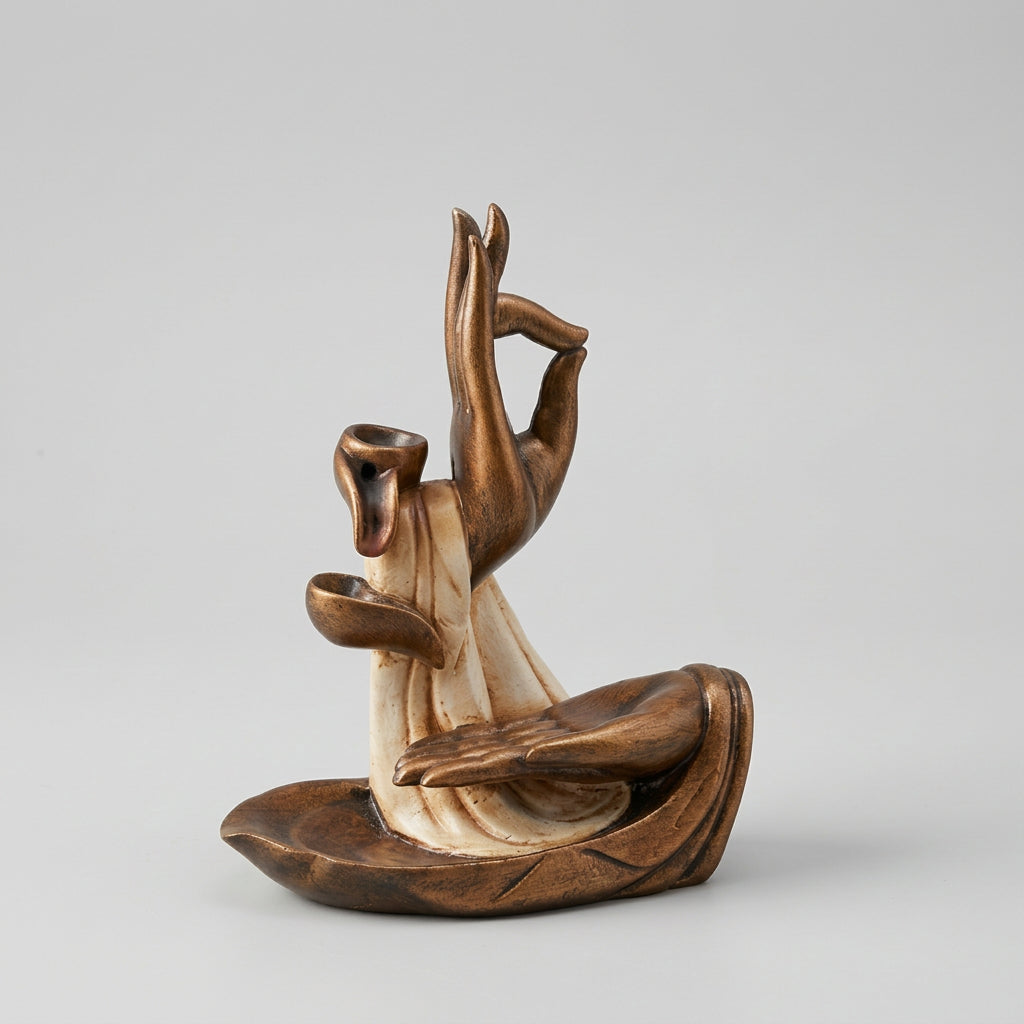 Mudra Hand Backflow Incense Holder Cream Candle,Tealight & Incense Holders at World Of Decor NZ