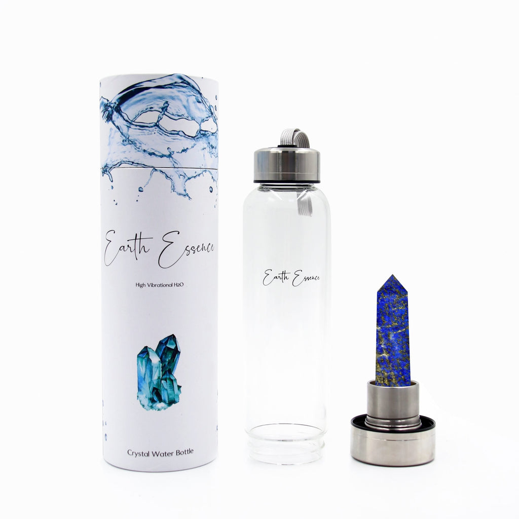 Crystal Water Bottle - Lapis Point CRYSTAL BOTTLE at World Of Decor NZ