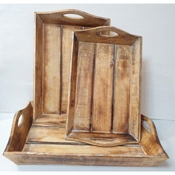 Rustick Wooden Tray - Large KITCHEN ACCESSORIES at World Of Decor NZ