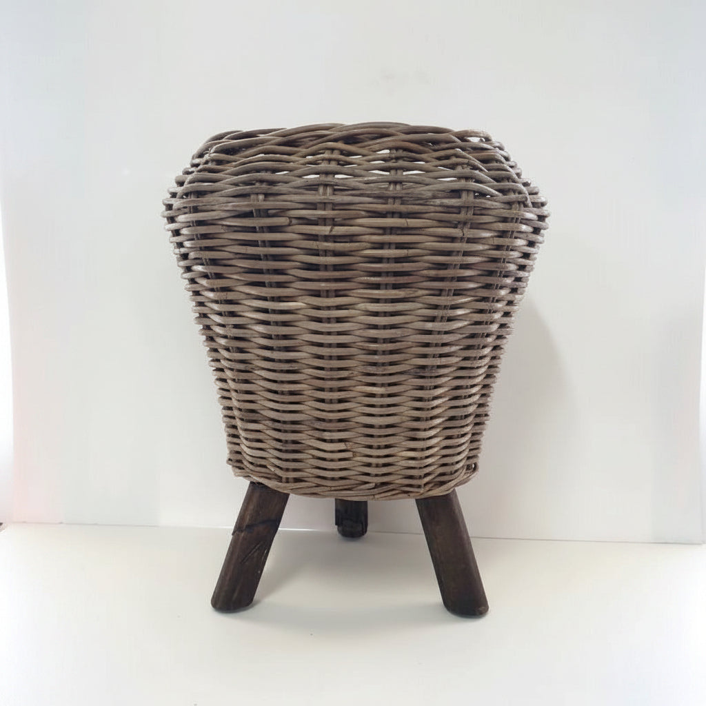 Rattan Planter Stand Large w Free Small planter Cane & Rattan at World Of Decor NZ