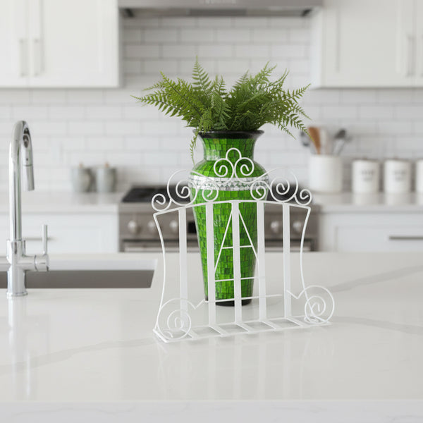Recipe Book Holder - White METAL/CAST IRON at World Of Decor NZ