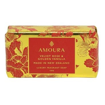 Amoura Luxury Soap-Velvet Rose & Golden Vanilla 150G at World Of Decor NZ