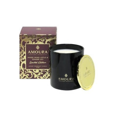 Amoura Luxury Candle-Angel Wing Lotus & Ginger Lily 310g at World Of Decor NZ