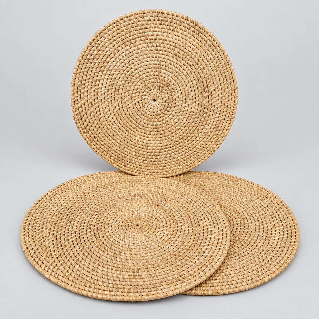 Rattan Placemat Round 30cm KITCHEN ACCESSORIES at World Of Decor NZ