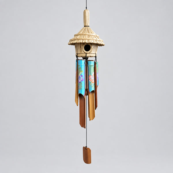 Round Bird House Painted Wind Chimes Windchimes & Outdoors at World Of Decor NZ