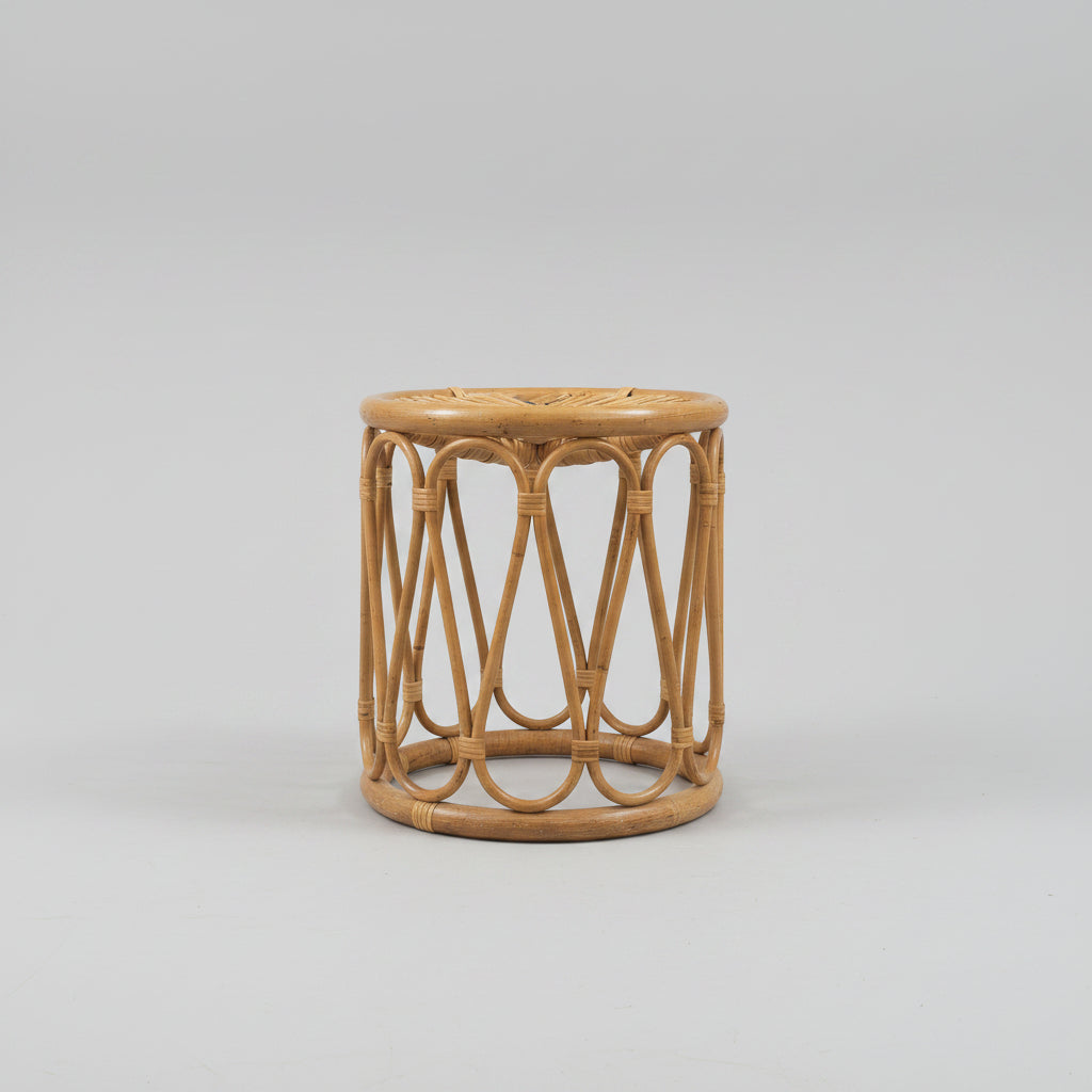 Round Cane Stool /Plant Stand RATTAN & CANE FURNITURE at World Of Decor NZ