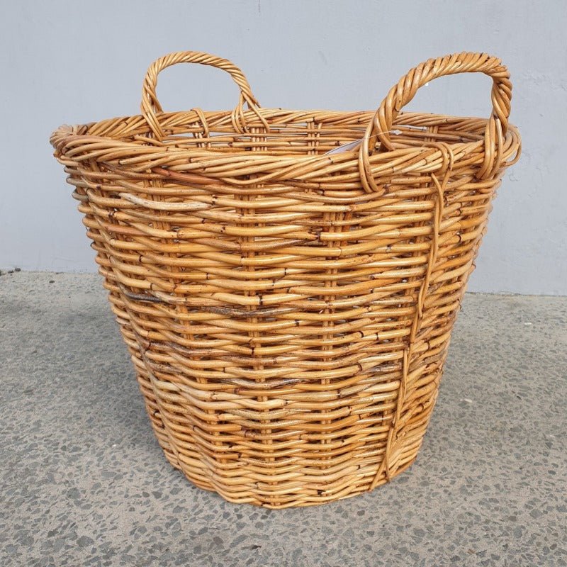 Round Tapered Cane Log Basket Cane & Rattan at World Of Decor NZ
