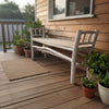 Rustick Teak Bench Seat - Whitewash CHAIR at World Of Decor NZ