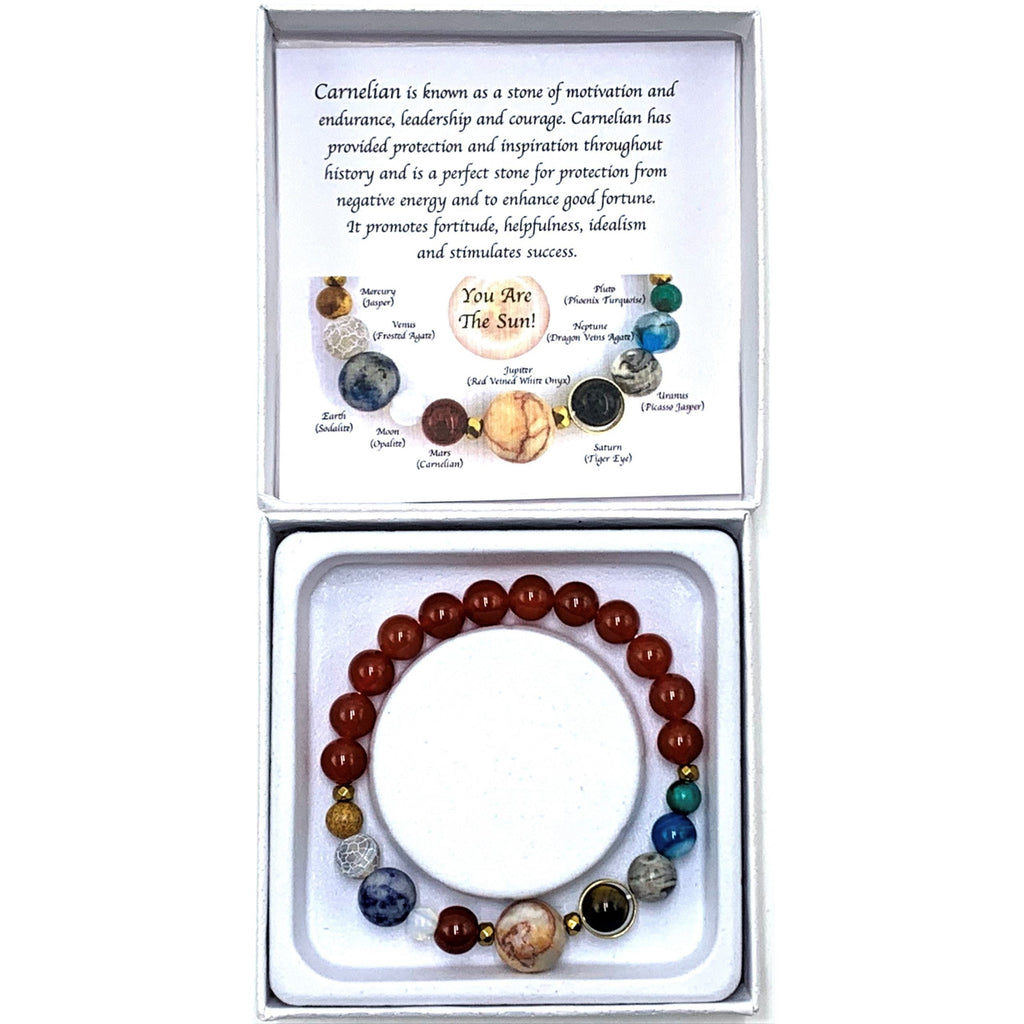 Carnelian Solar System Bracelet CRYSTAL at World Of Decor NZ