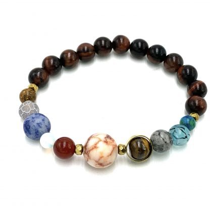Red Tiger Eye Solar System bracelet CRYSTAL at World Of Decor NZ