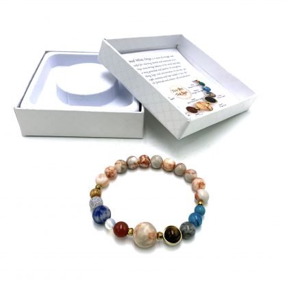Red Veined White Onyx Solar System Bracelet CRYSTAL at World Of Decor NZ