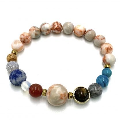 Red Veined White Onyx Solar System Bracelet CRYSTAL at World Of Decor NZ