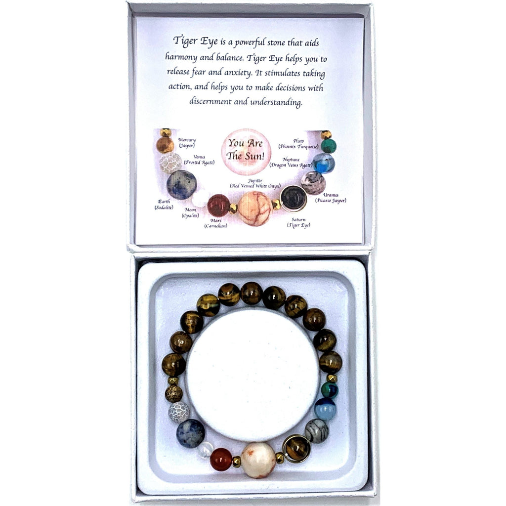 Tiger Eye Solar System Bracelet CRYSTAL at World Of Decor NZ