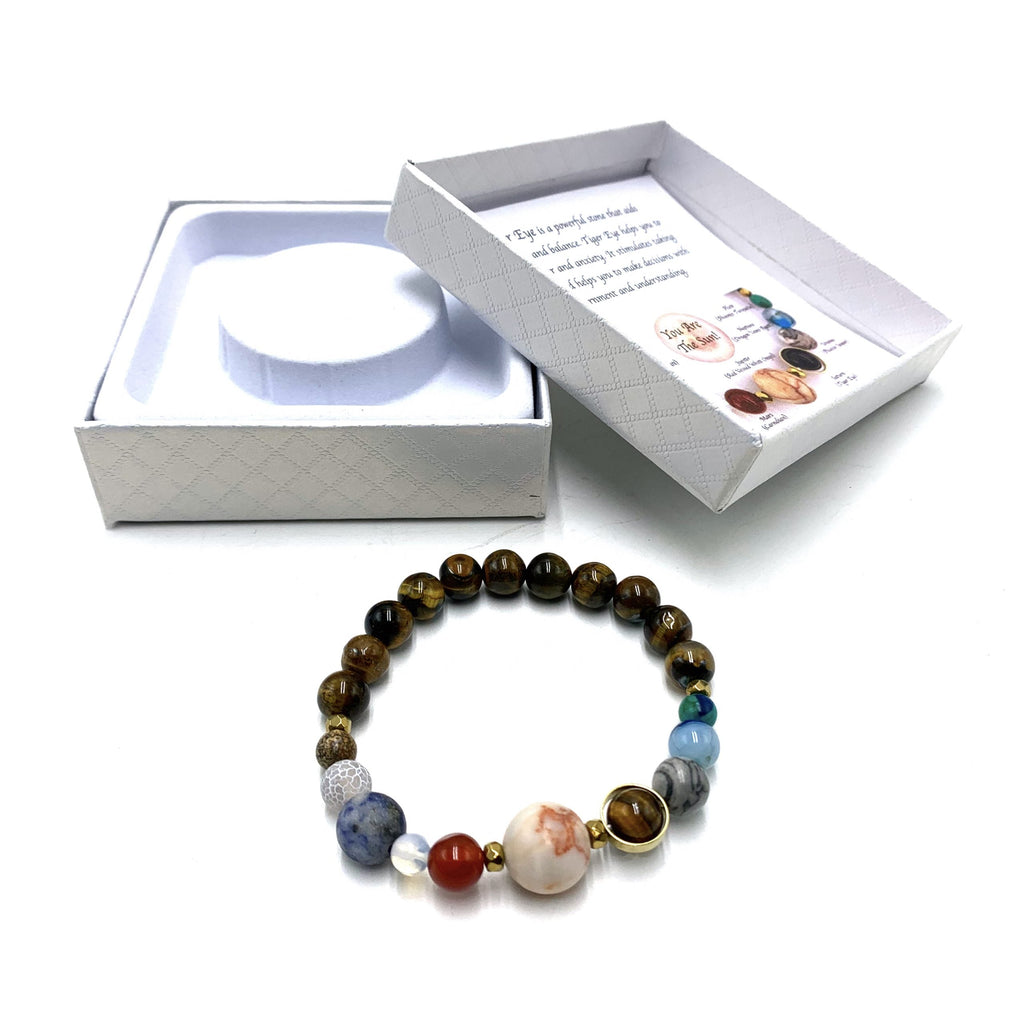 Tiger Eye Solar System Bracelet CRYSTAL at World Of Decor NZ