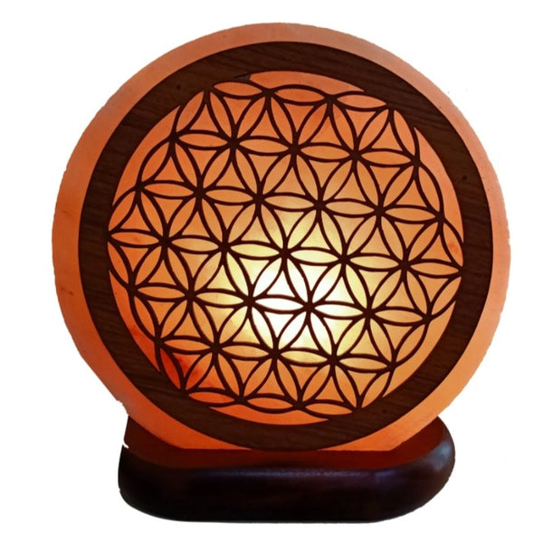 Himalayan Salt Lamp - Flower Of Life SALT LAMP at World Of Decor NZ