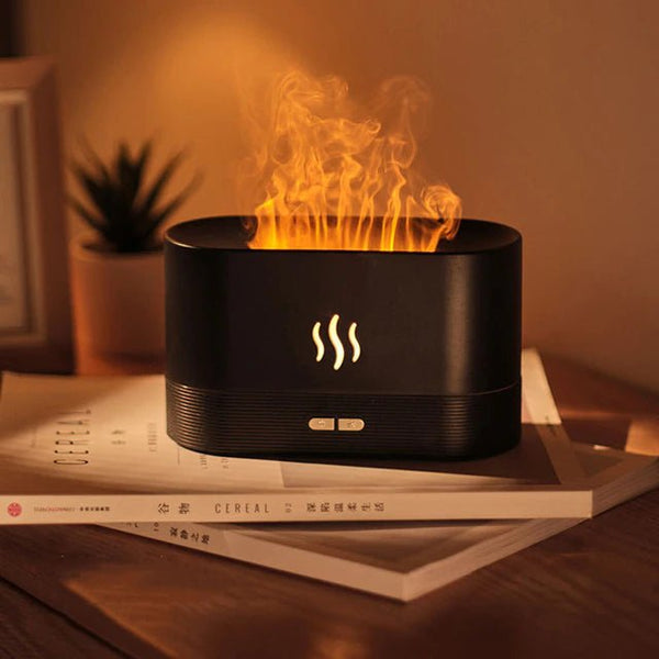 Air Humidifier/Aroma Diffuser USB 180ml-Flame Black at World Of Decor NZ