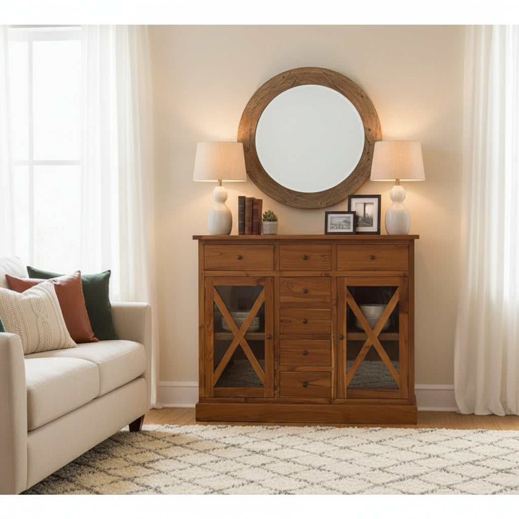 Teak Classic Buffet - Natural BUFFET/SIDE BOARD at World Of Decor NZ