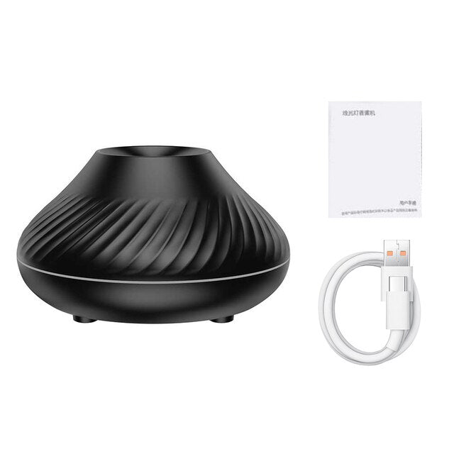 Air Humidifier/Aroma Diffuser USB 130ML - Volcanic Black Aroma Diffuser,Air Humidifier,Essential at World Of Decor NZ