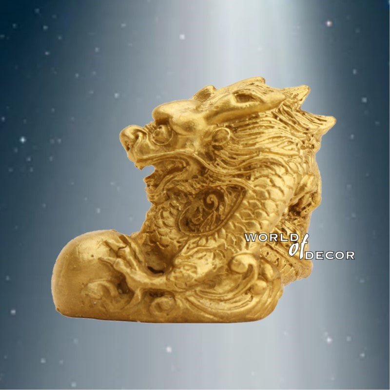 Brass Zodiac - Dragon Grasping Pearl FENG SHUI PRODUCTS at World Of Decor NZ