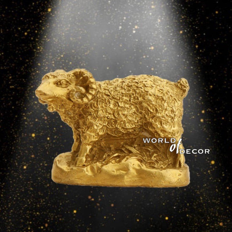 Brass Zodiac - Goat (Sheep) FENG SHUI PRODUCTS at World Of Decor NZ