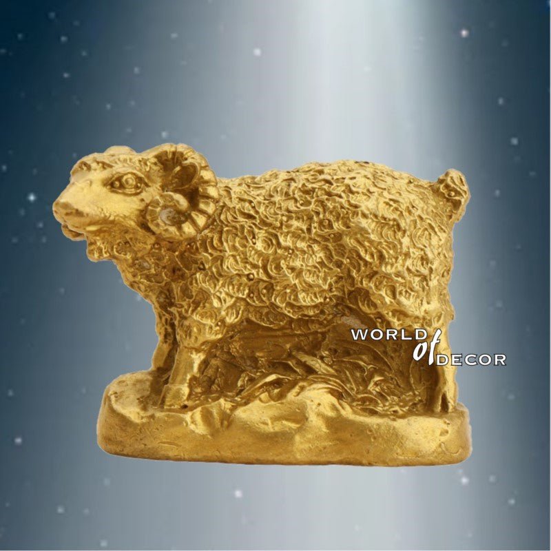 Brass Zodiac - Goat (Sheep) FENG SHUI PRODUCTS at World Of Decor NZ