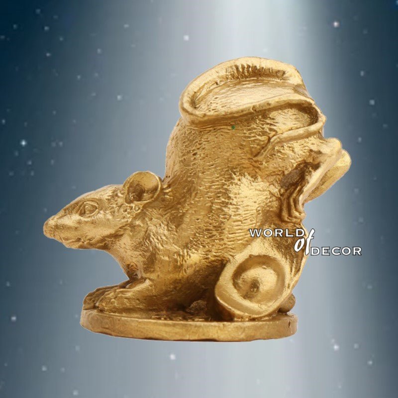 Brass Zodiac - Wealth Rat FENG SHUI PRODUCTS at World Of Decor NZ