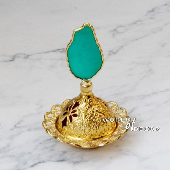Incense Holder/Burner - Green Resin INCENSE at World Of Decor NZ