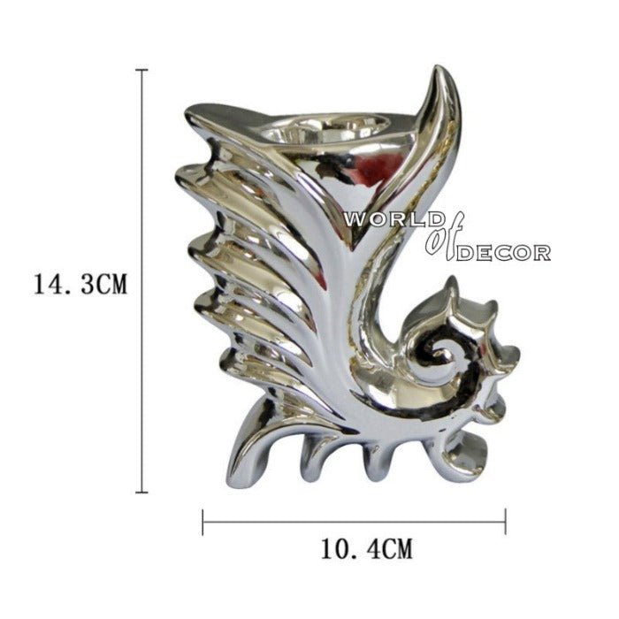 Mediterranean Sea Horse Tealight/Candle Holder - Silver CANDLES HOLDER at World Of Decor NZ