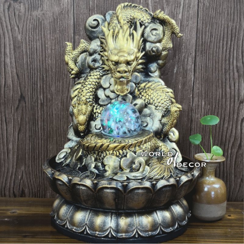 Water Fountain Wealth Dragon W Rolling Ball WATER FOUNTAIN at World Of Decor NZ