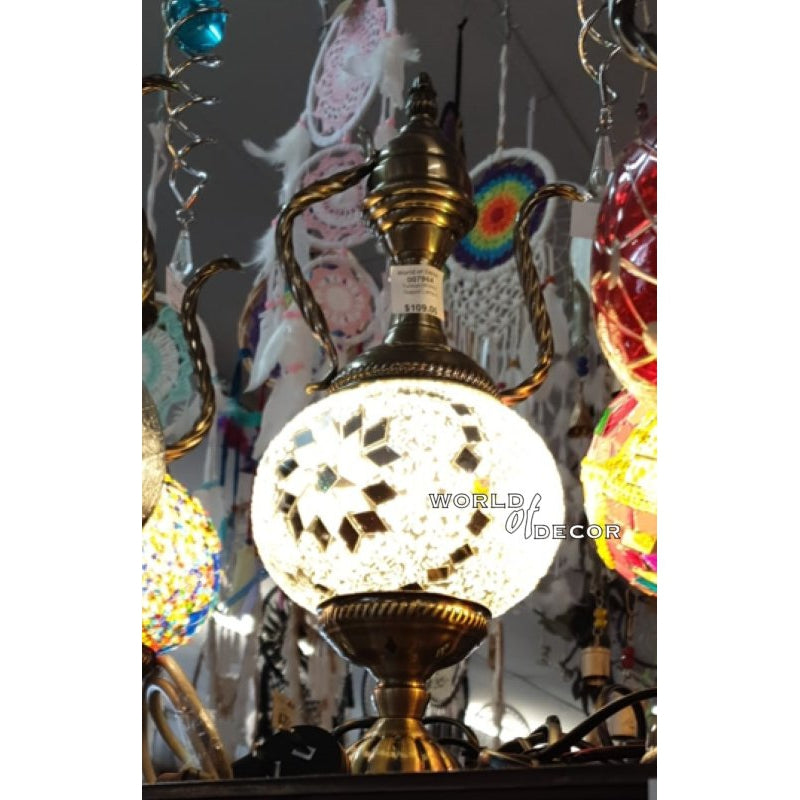 Turkish Mosaic Teapot Shade Lamp - 4 MORROCCAN LAMP at World Of Decor NZ