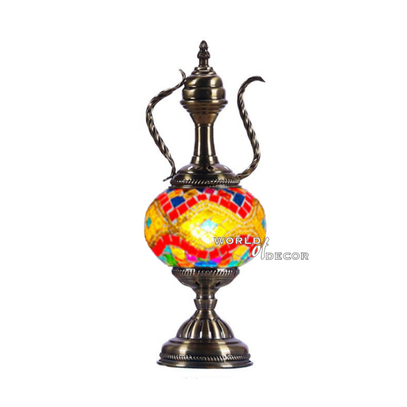 Turkish Mosaic Teapot Shade Lamp - 5 MORROCCAN LAMP at World Of Decor NZ