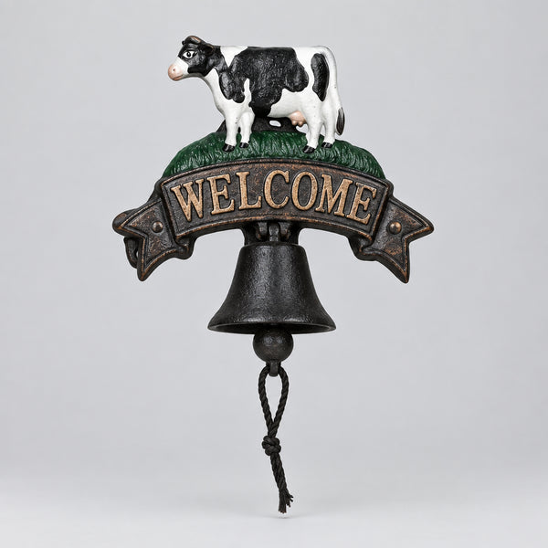 Welcome Door Bell - Cow METAL/CAST IRON at World Of Decor NZ