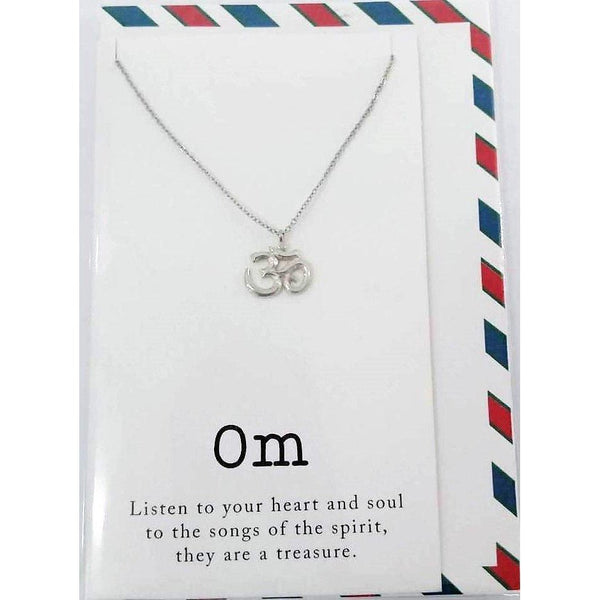 Pewter Om On A Card & Envelope at World Of Decor NZ