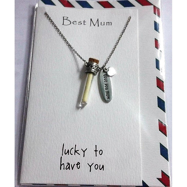 Pewter Pendant Love you Mom On A Card & Envelope FOR HER/HIM/BIRTHDAY/SPECIAL OCCASIONS at World Of Decor NZ