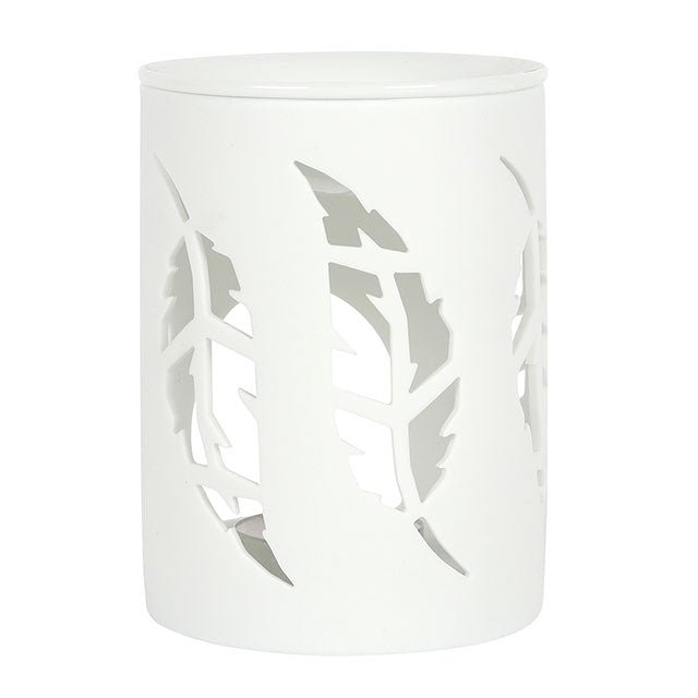 White Feather Cut Out Oil Burner Aroma Diffuser and Essential Oil at World Of Decor NZ