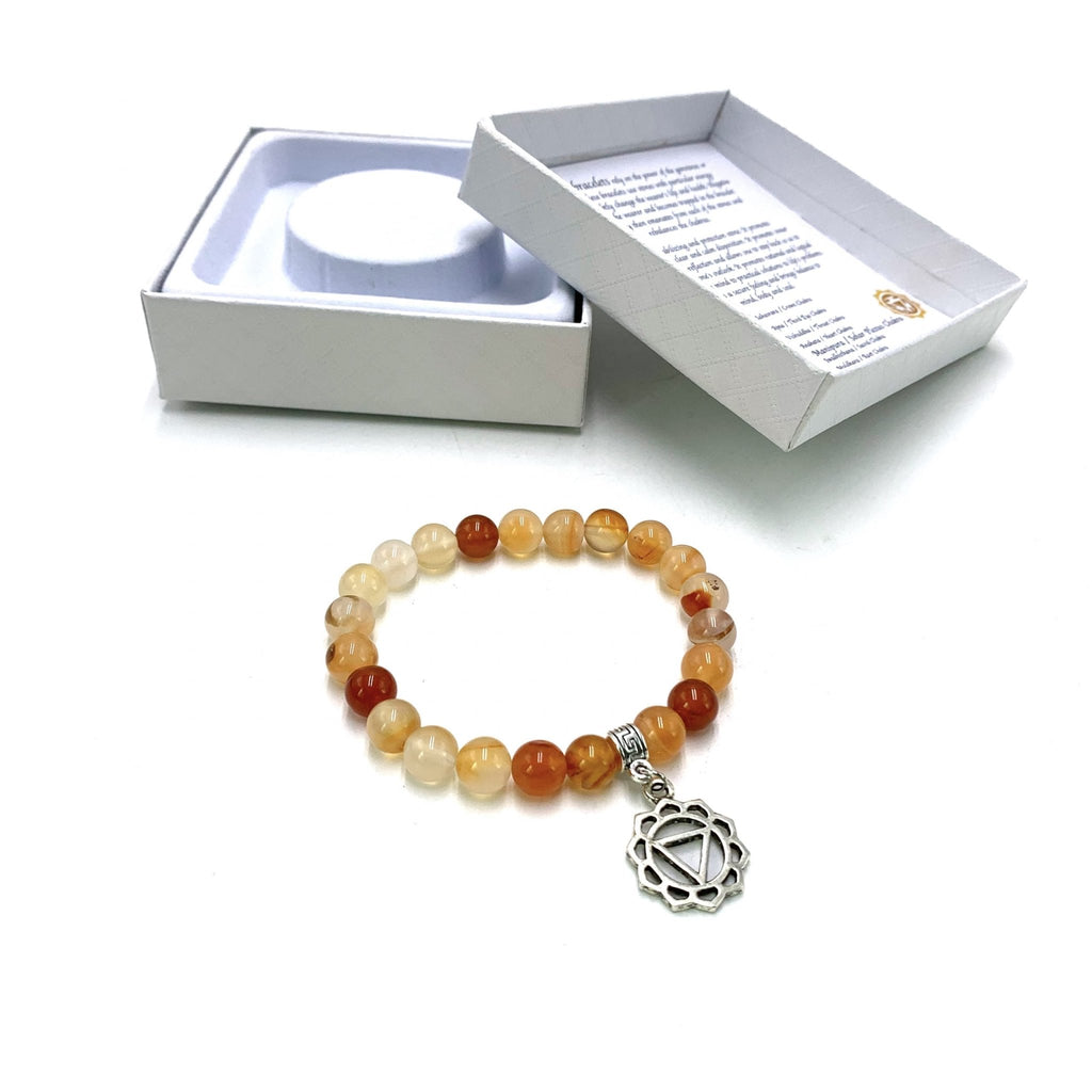 Agate Solar Plexus Chakra Bracelet CRYSTAL at World Of Decor NZ