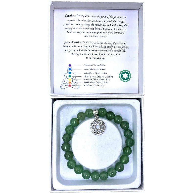 Aventurine Heart Chakra Bracelet CRYSTAL at World Of Decor NZ