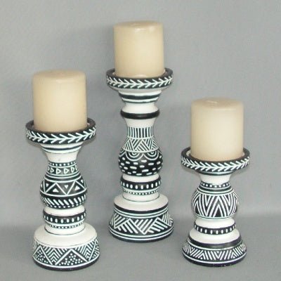 Aztec Candle Holder 21cm CANDLES HOLDER at World Of Decor NZ