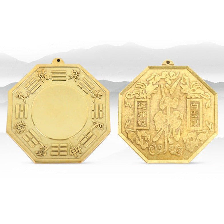 Brass Bagua Mirror Convex FENG SHUI PRODUCTS at World Of Decor NZ