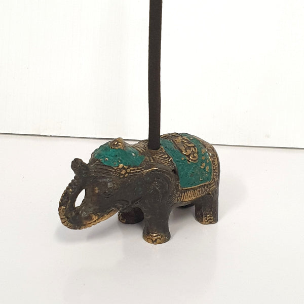 Brass Elephant 4cm-Green at World Of Decor NZ