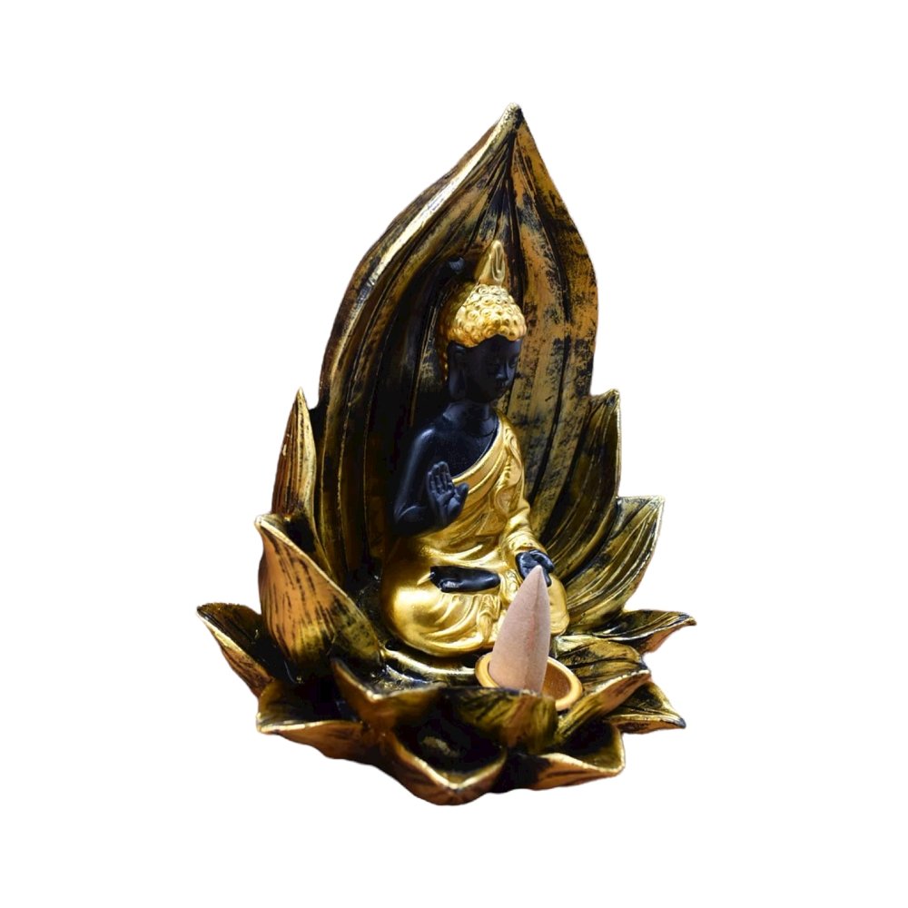 Buddha Backflow Burner Gold INCENSE at World Of Decor NZ