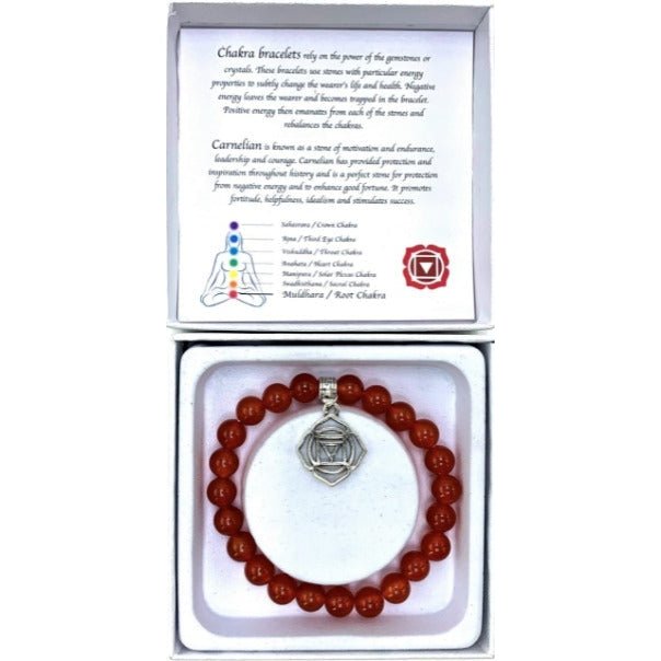 Carnelian Root Chakra Bracelet CRYSTAL at World Of Decor NZ