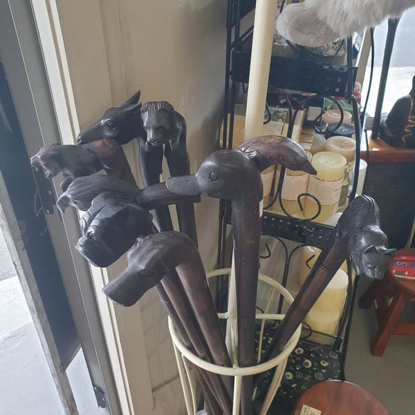 Carved Assorted Walking Sticks at World Of Decor NZ